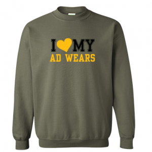  Printed Crewneck Pullover Sweatshirt